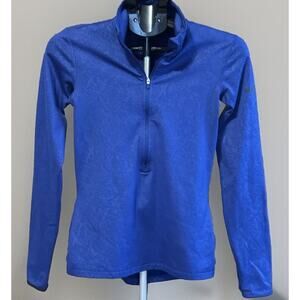 Womens Sm Nike Pro Dri Fit 1/2 Zip‎ Running Pullover Long Sleeve Thumbhole Shirt
